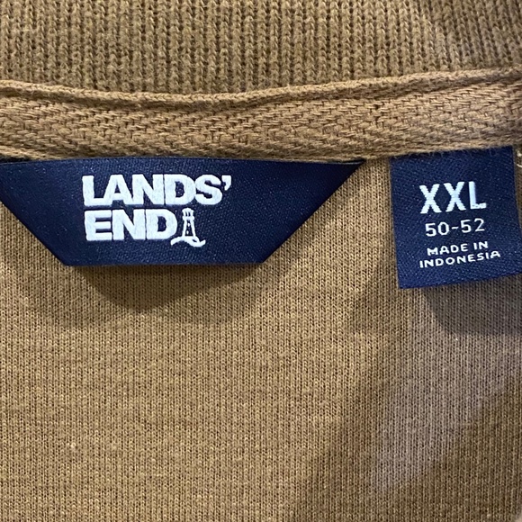 Lands' End Mens Houndstooth Quarter Zip Pullover Sweater Size XXL 50-52 - Picture 3 of 5